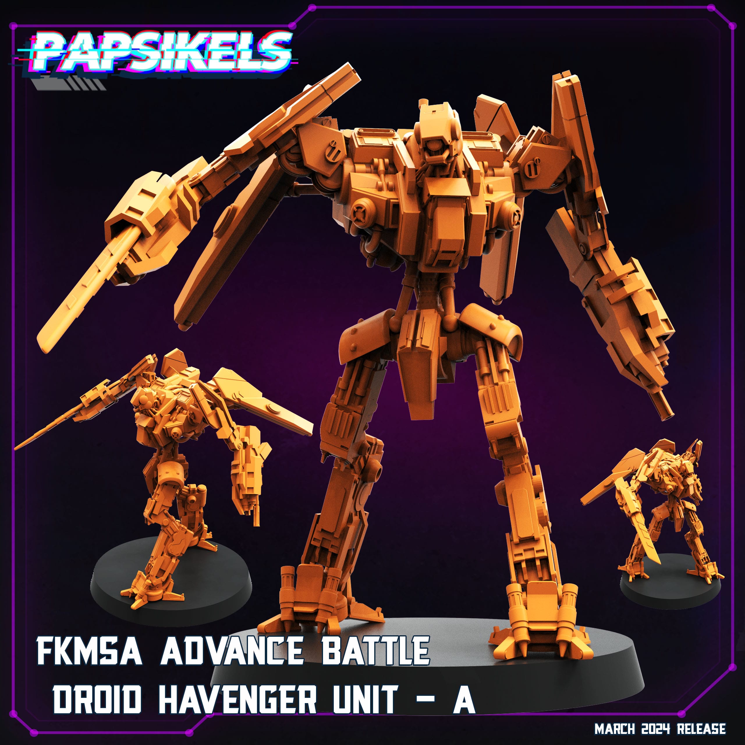 3D Printed Papsikels Fkmsa Advance Battle Droid Havenger Set 28mm 32mm