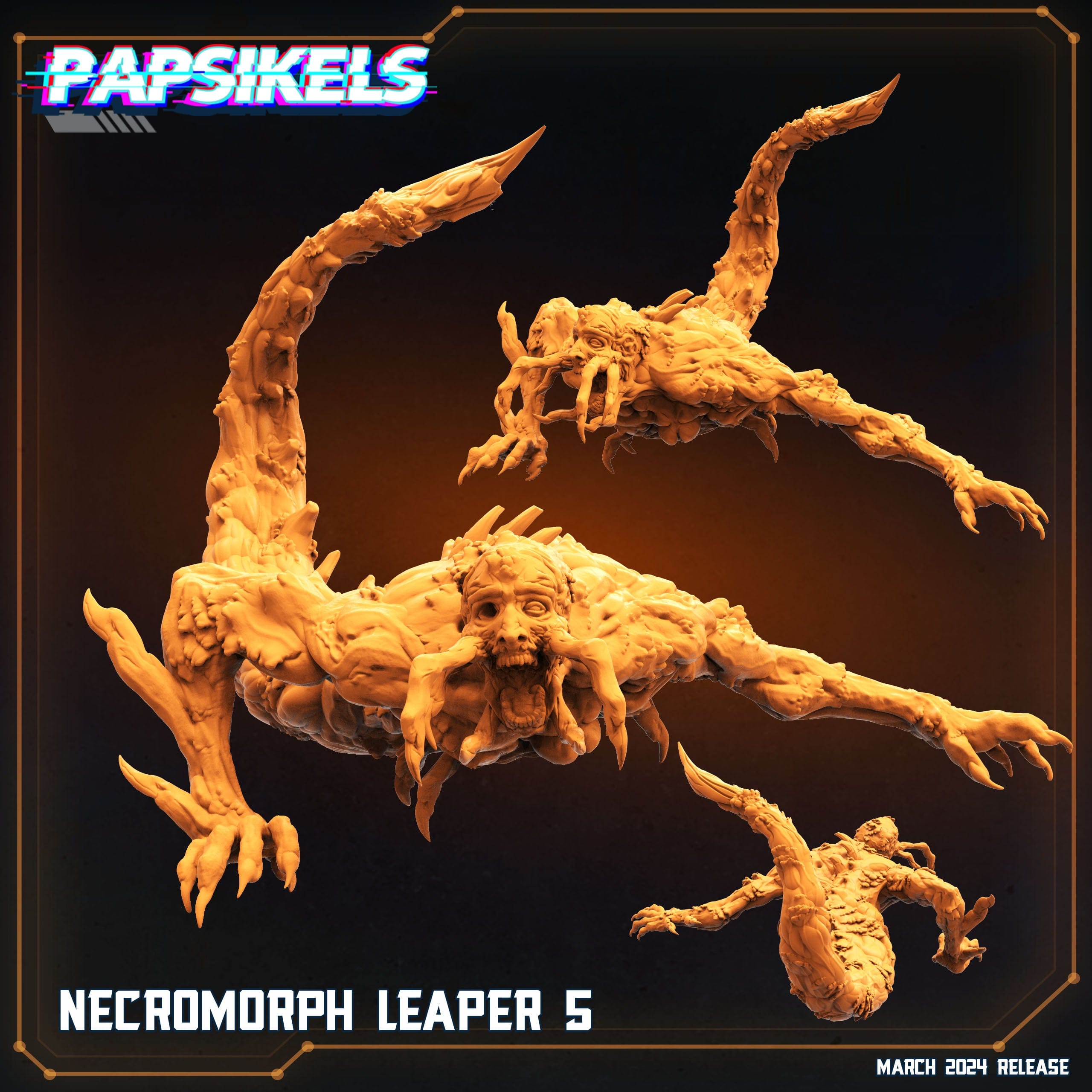3D Printed Papsikels Necromorph Leapers MARCH 2025 SCIFI 28mm 32mm