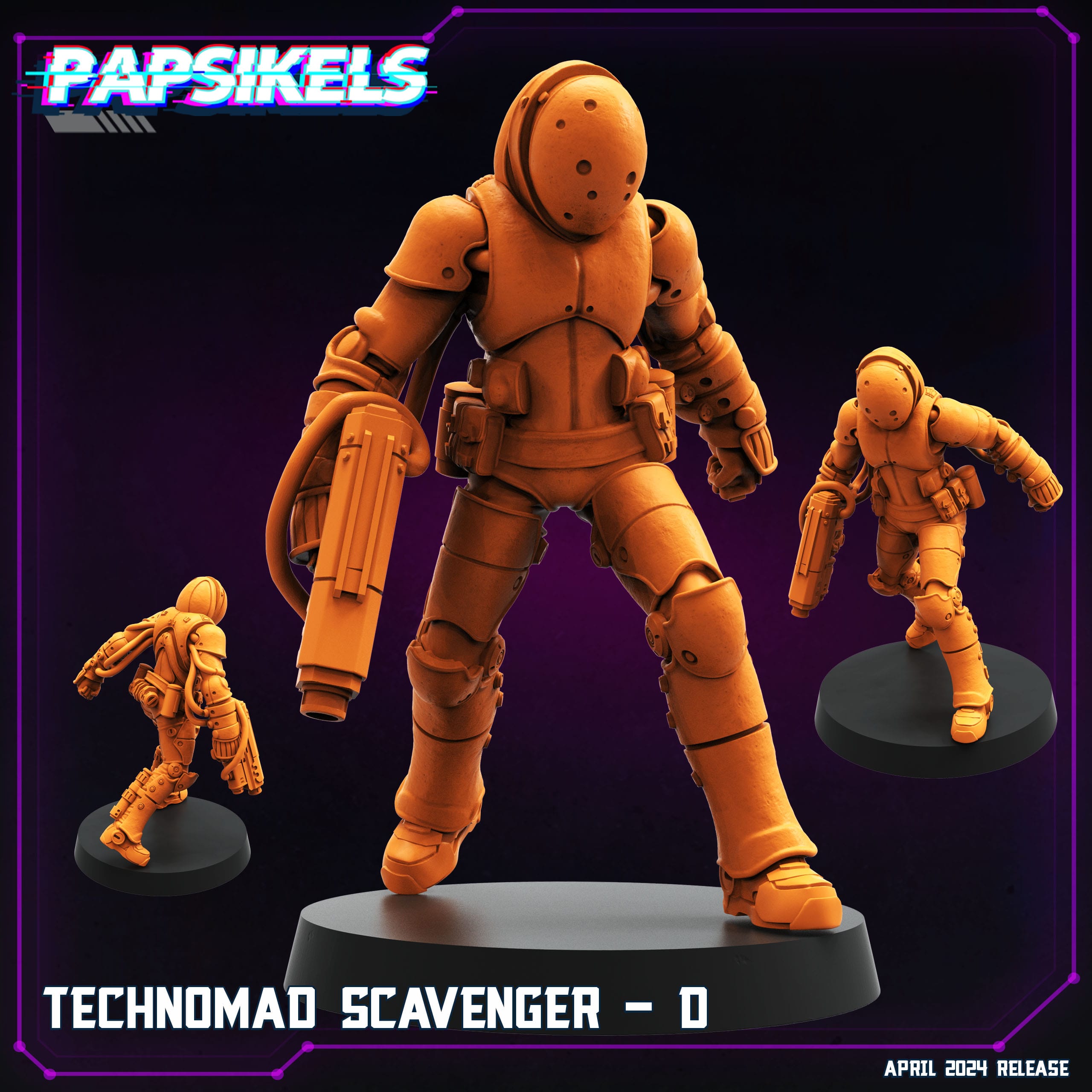 3D Printed Papsikels Technomad Scavenger Set 28mm 32mm