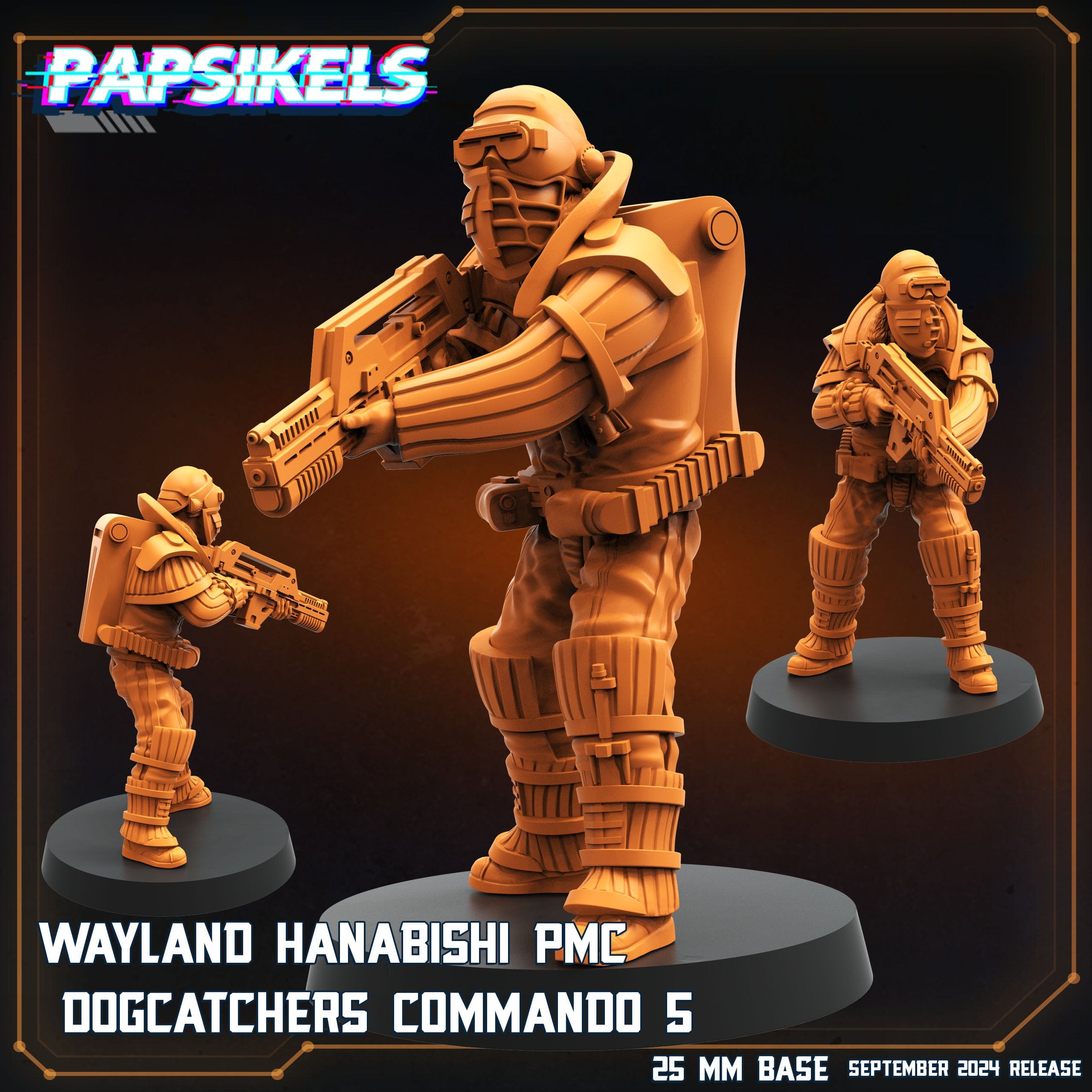 3D Printed Papsikels Wayland Hanabishi Pmc Dogcatcher Commandos Set SEPTEMBER 2024 SCIFI 28mm 32mm