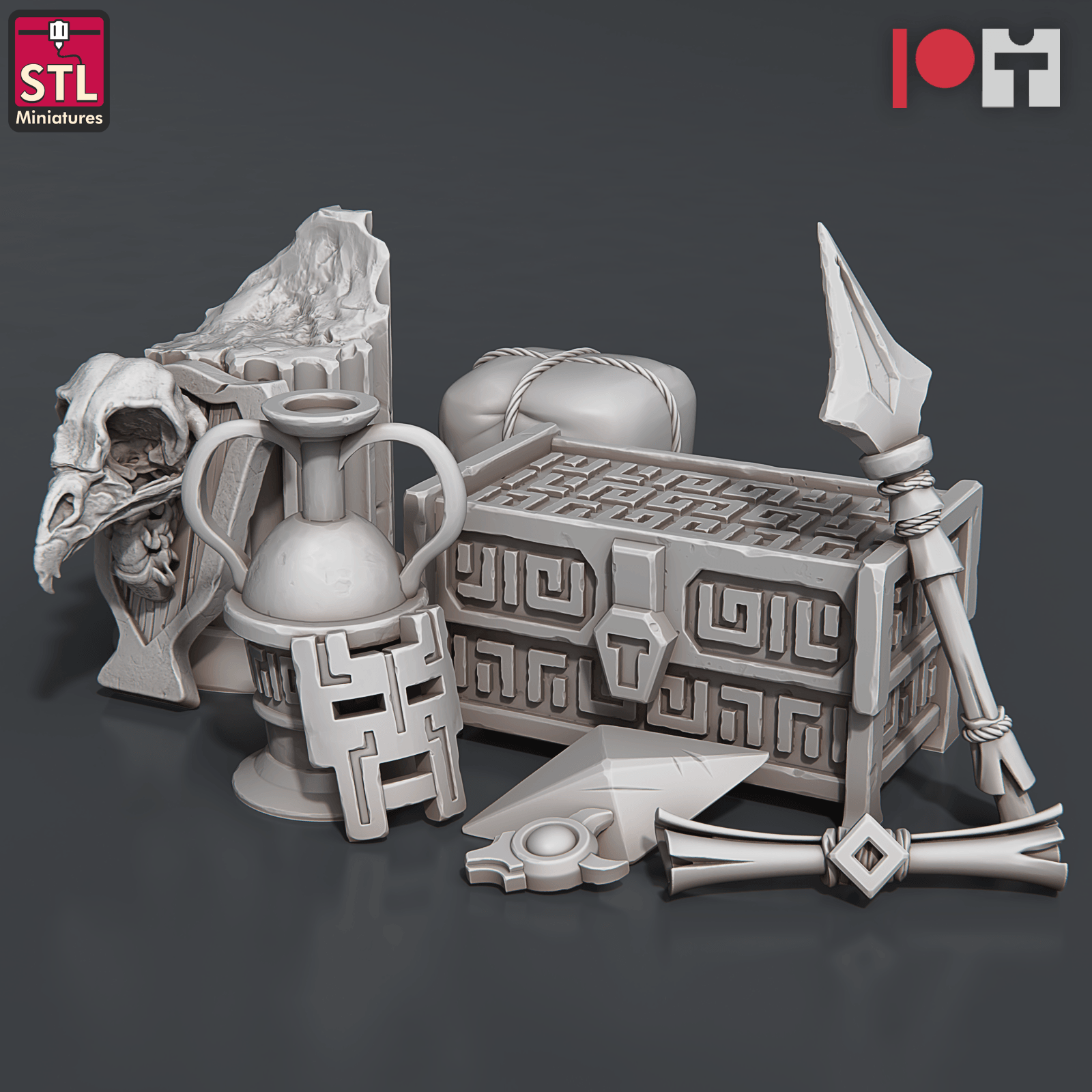 3D Printed STL Miniatures Airship Crew Set 28 - 32mm War Gaming D&D