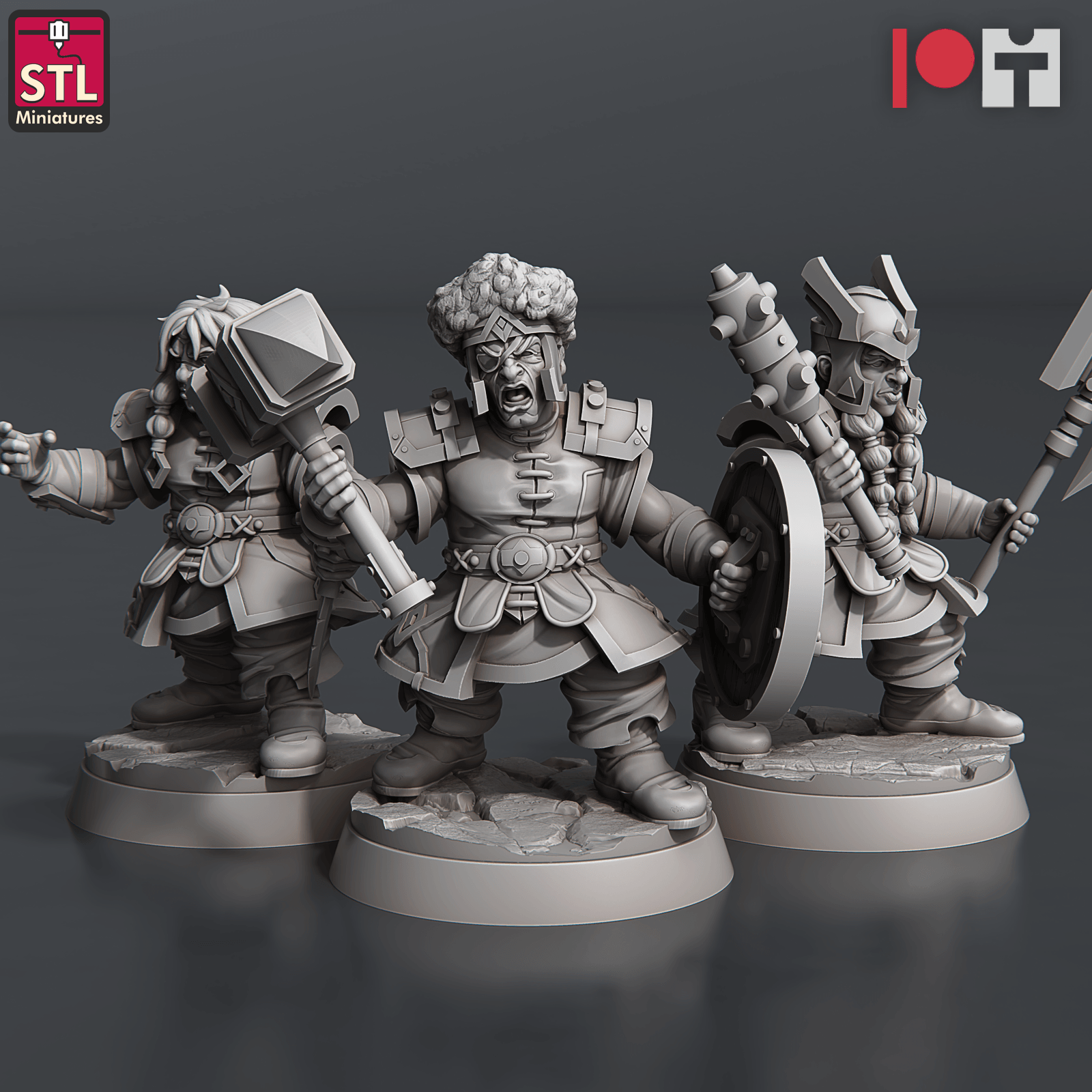 3D Printed STL Miniatures Dwarven Camp Set 28 - 32mm War Gaming D&D
