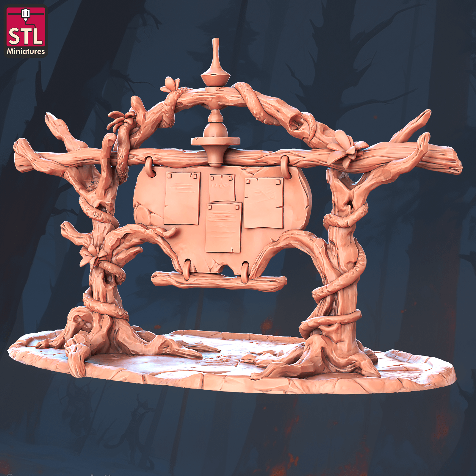 3D Printed STL Miniatures Elf Camp Set 28 - 32mm War Gaming D&D