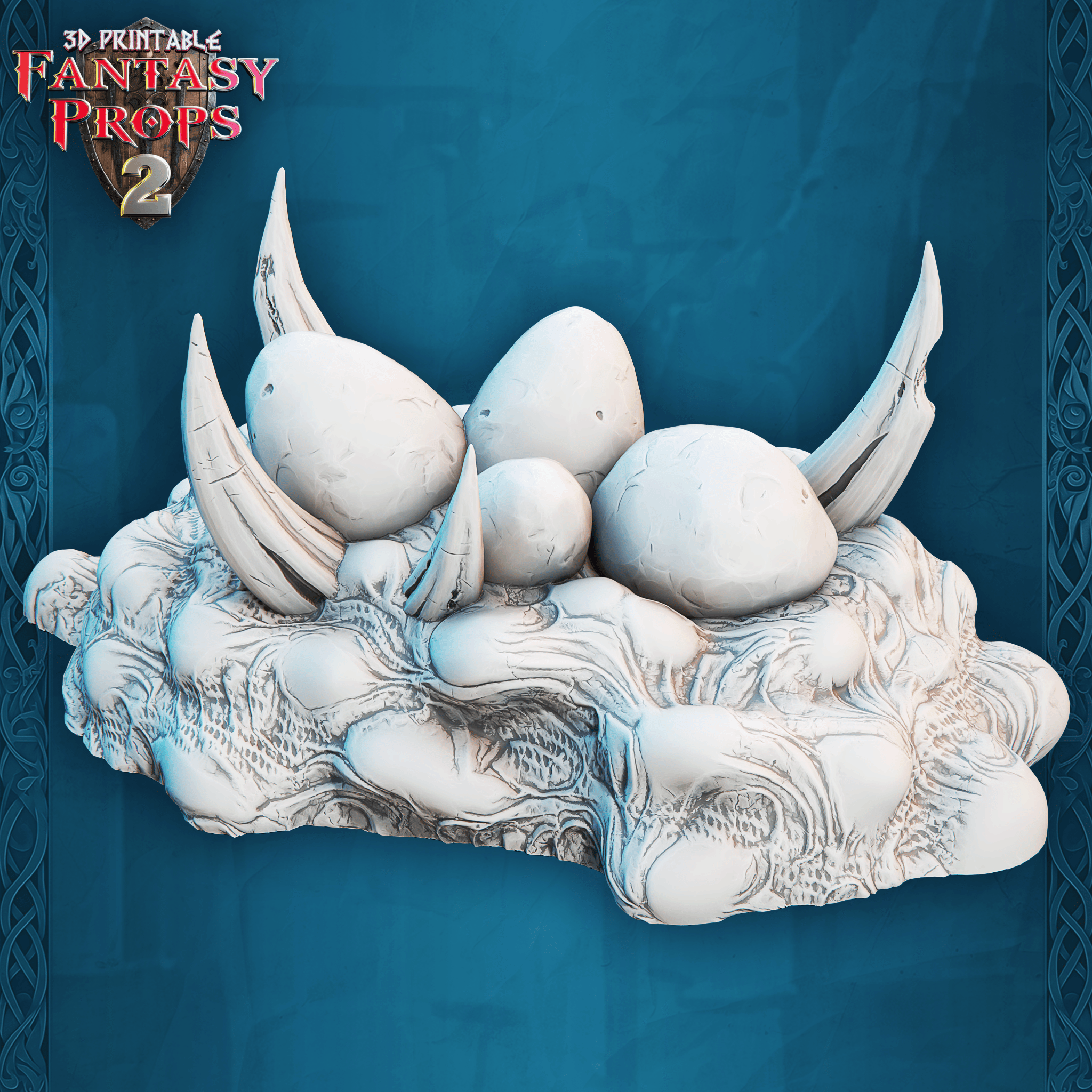 3D Printed STL Miniatures Fantasy Props 2 Dungeons Nest Set 28 - 32mm War Gaming D&D