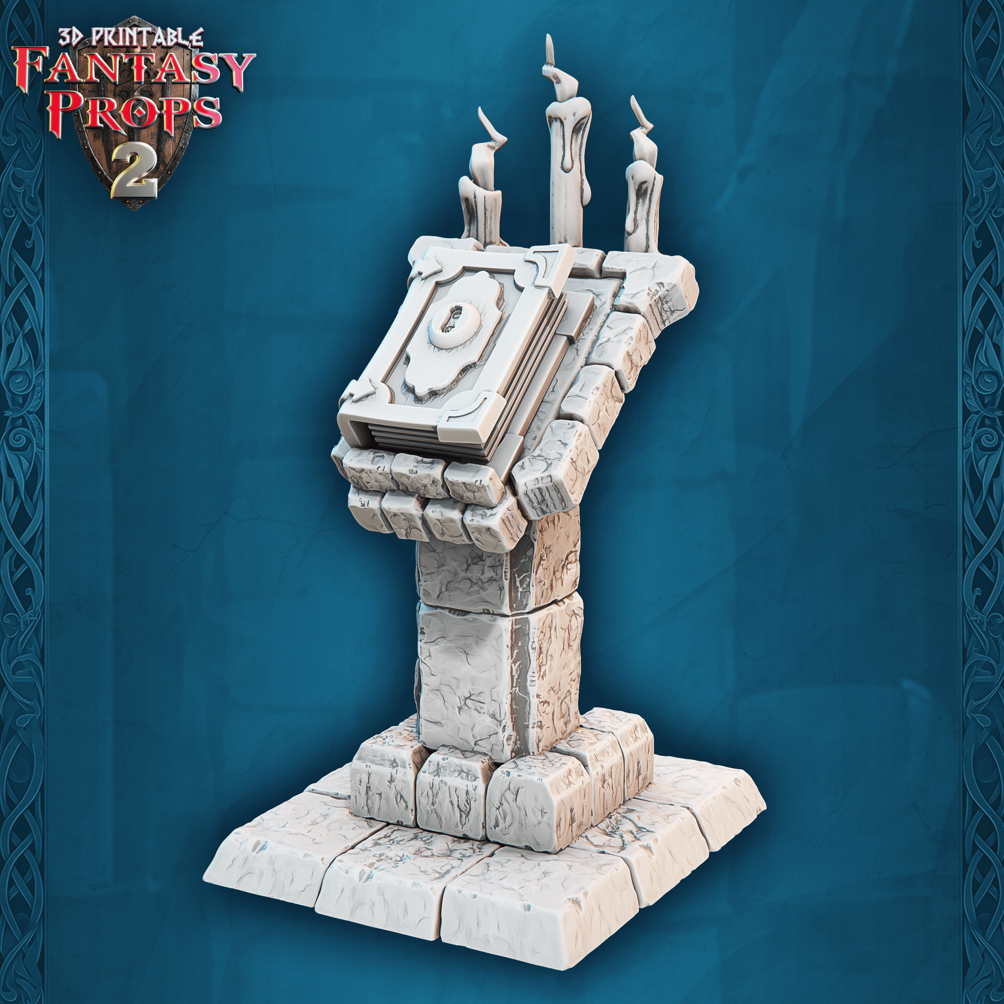 3D Printed STL Miniatures Fantasy Props 2 Dungeons Set 28 - 32mm War Gaming D&D