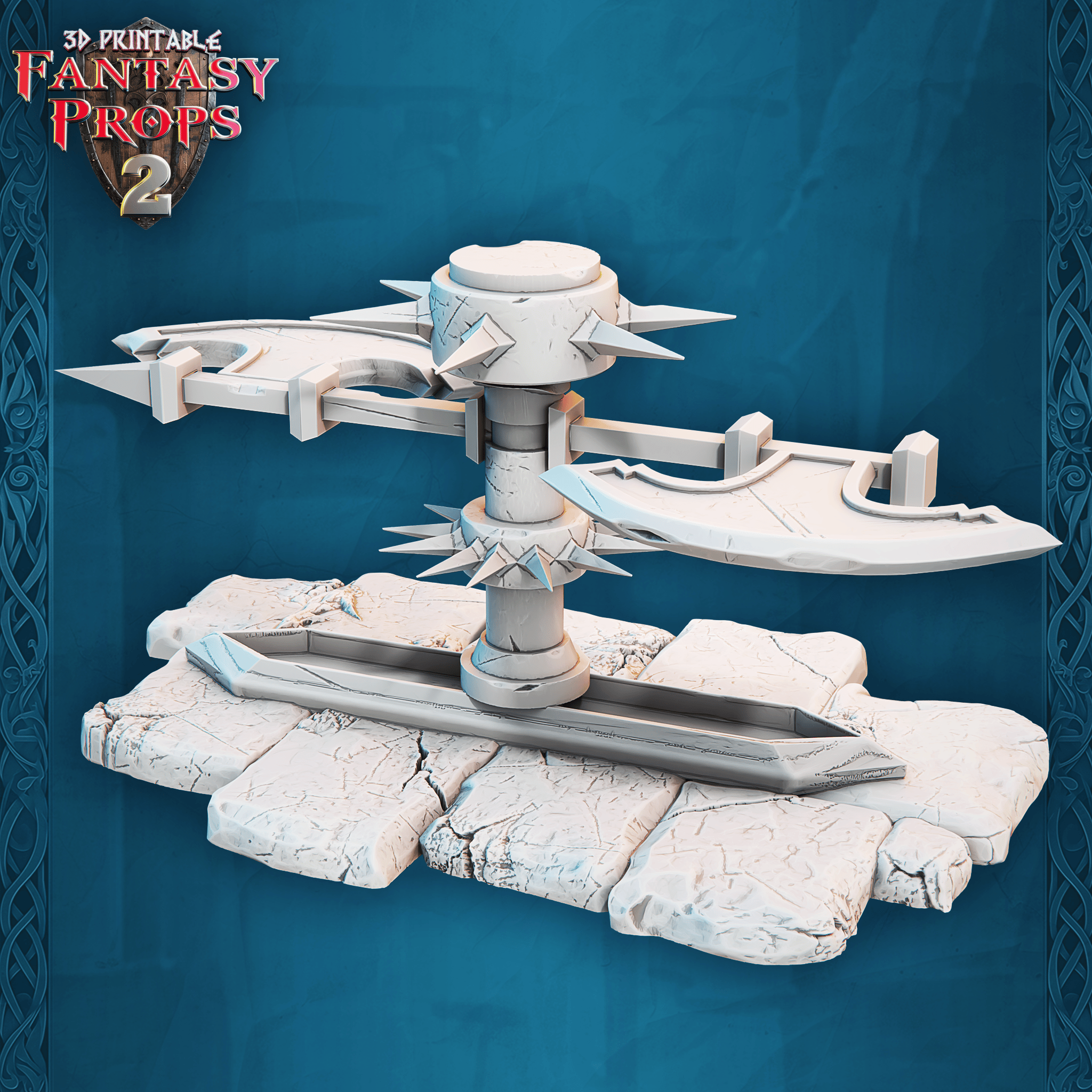 3D Printed STL Miniatures Fantasy Props 2 Dungeons Set 28 - 32mm War Gaming D&D