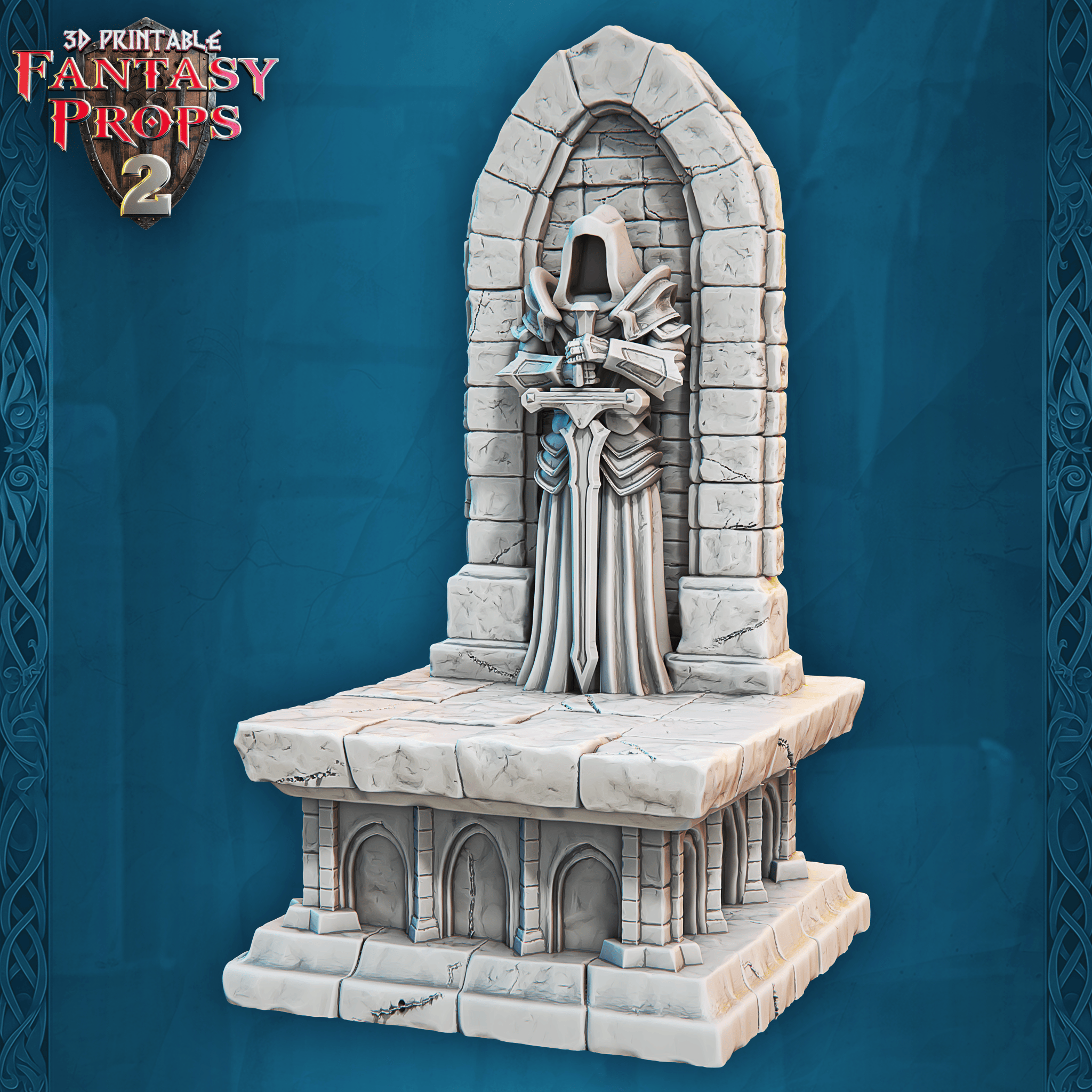 3D Printed STL Miniatures Fantasy Props 2 Dungeons Set 28 - 32mm War Gaming D&D