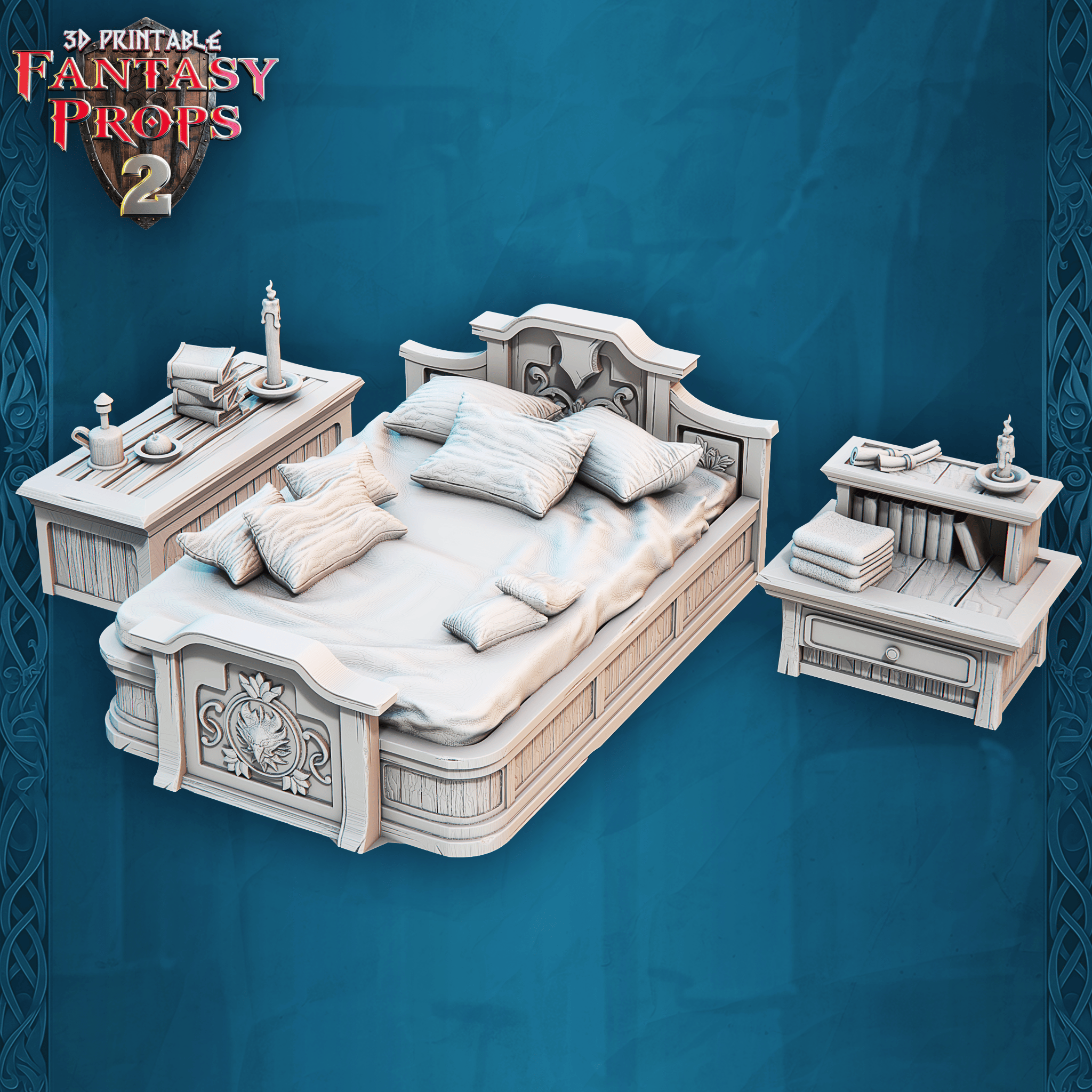3D Printed STL Miniatures Fantasy Props 2 Tavern 28 - 32mm War Gaming D&D