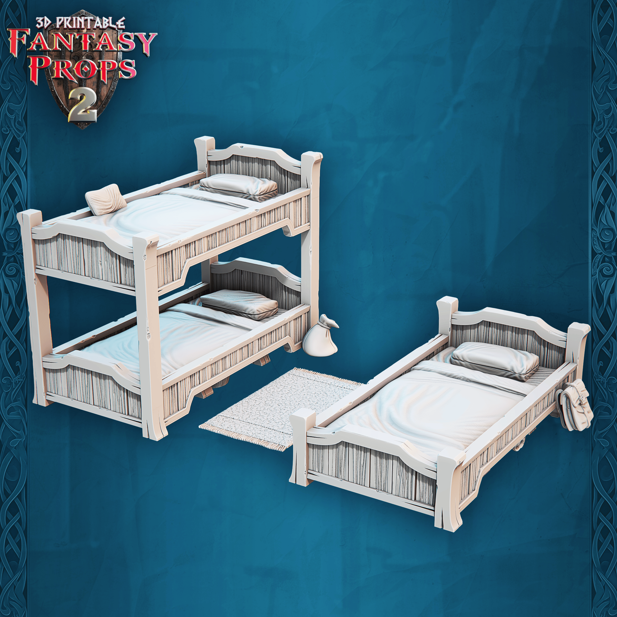 3D Printed STL Miniatures Fantasy Props 2 Tavern 28 - 32mm War Gaming D&D