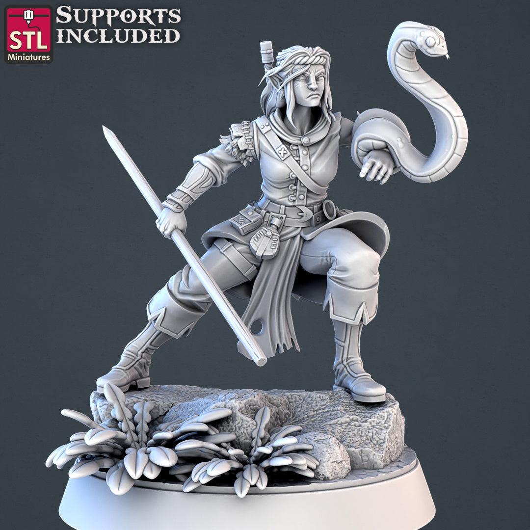 3D Printed STL Miniatures Forest Protectors Set 28 - 32mm War Gaming D&D