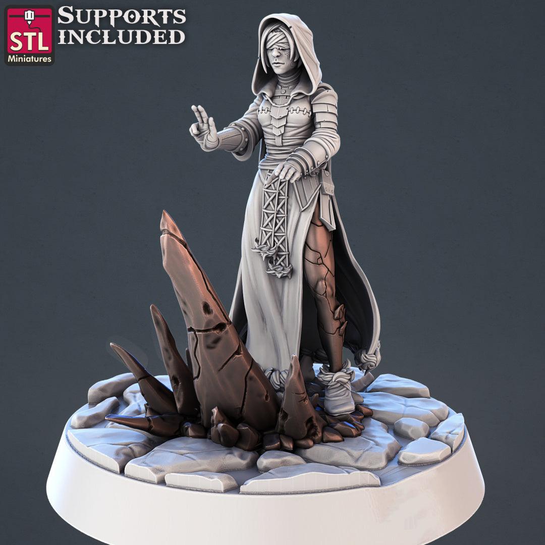3D Printed STL Miniatures Genasi Set 28 - 32mm War Gaming D&D