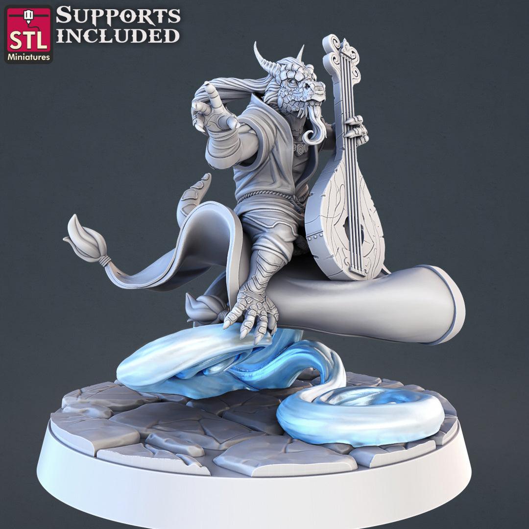 3D Printed STL Miniatures Genasi Set 28 - 32mm War Gaming D&D