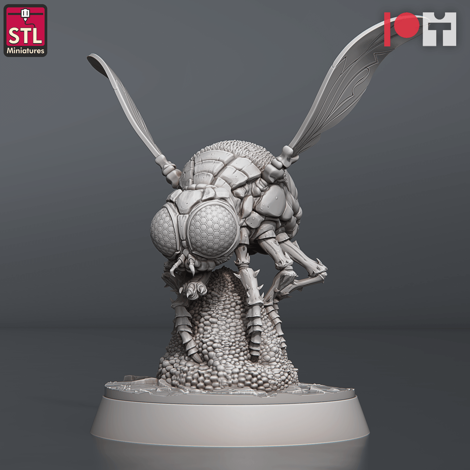 3D Printed STL Miniatures Giant Flies Set 28 - 32mm War Gaming D&D