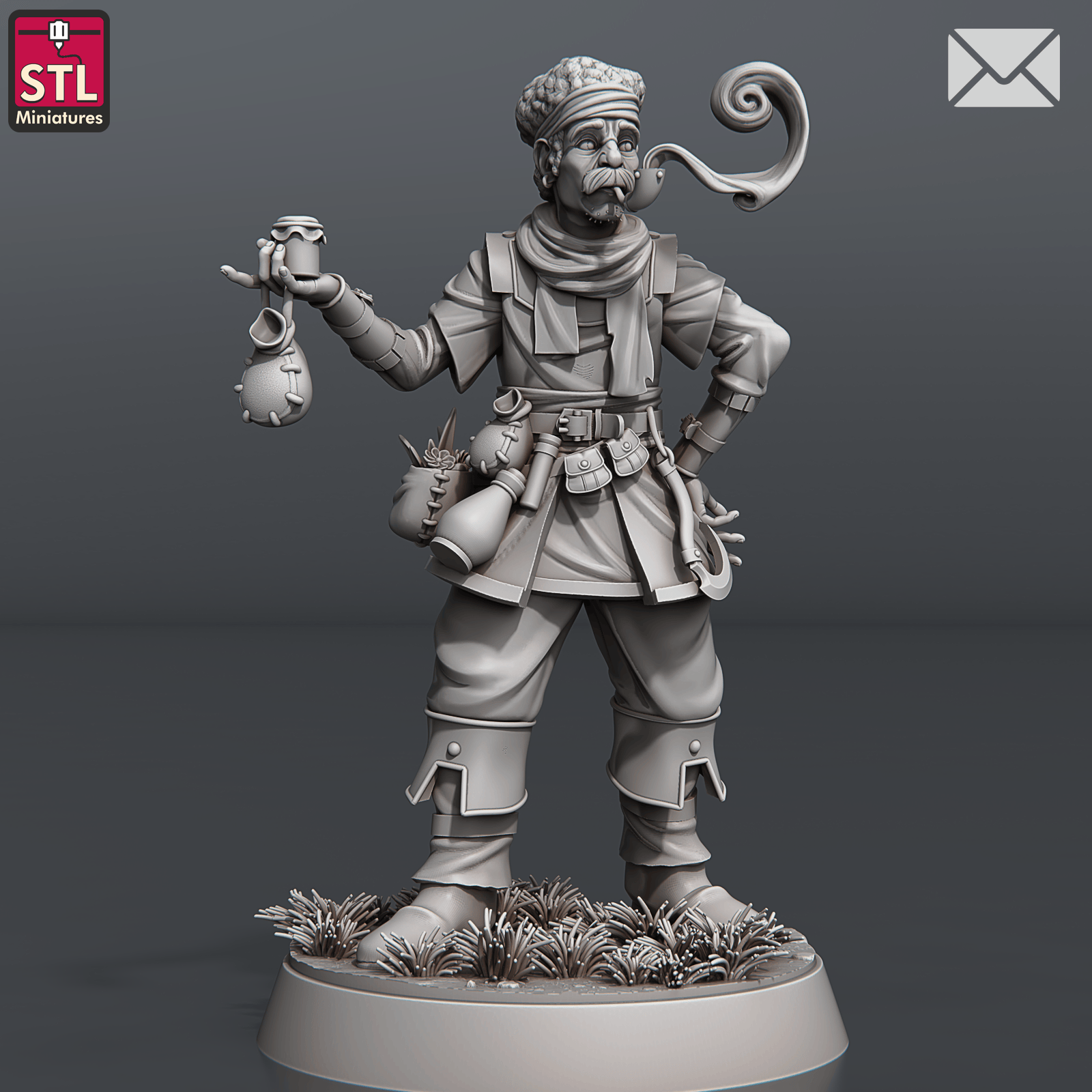 3D Printed STL Miniatures Herbalist Set 28 - 32mm War Gaming D&D