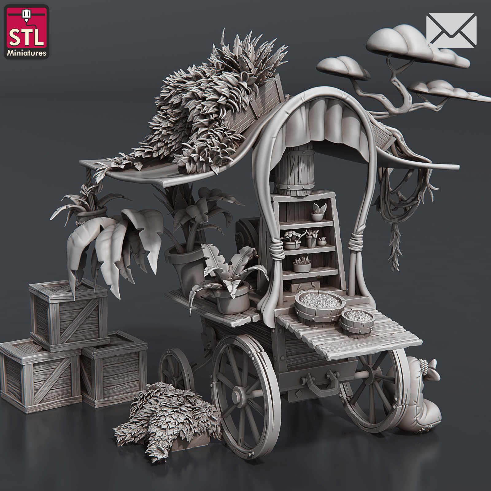 3D Printed STL Miniatures Herbalist Set 28 - 32mm War Gaming D&D