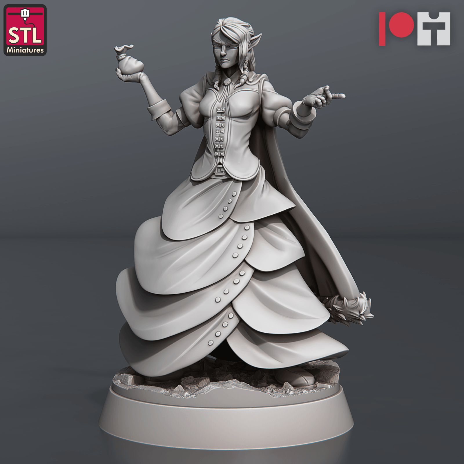3D Printed STL Miniatures Nobles Set 28 - 32mm War Gaming D&D