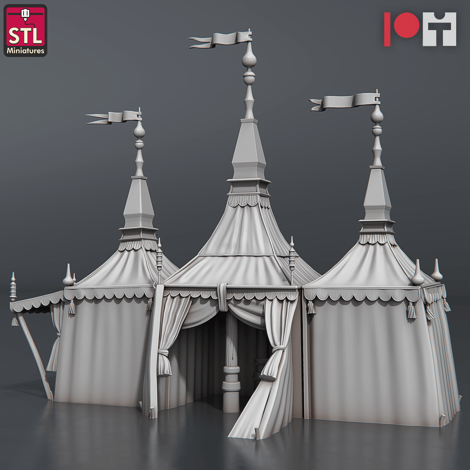 3D Printed STL Miniatures Nobles Set 28 - 32mm War Gaming D&D
