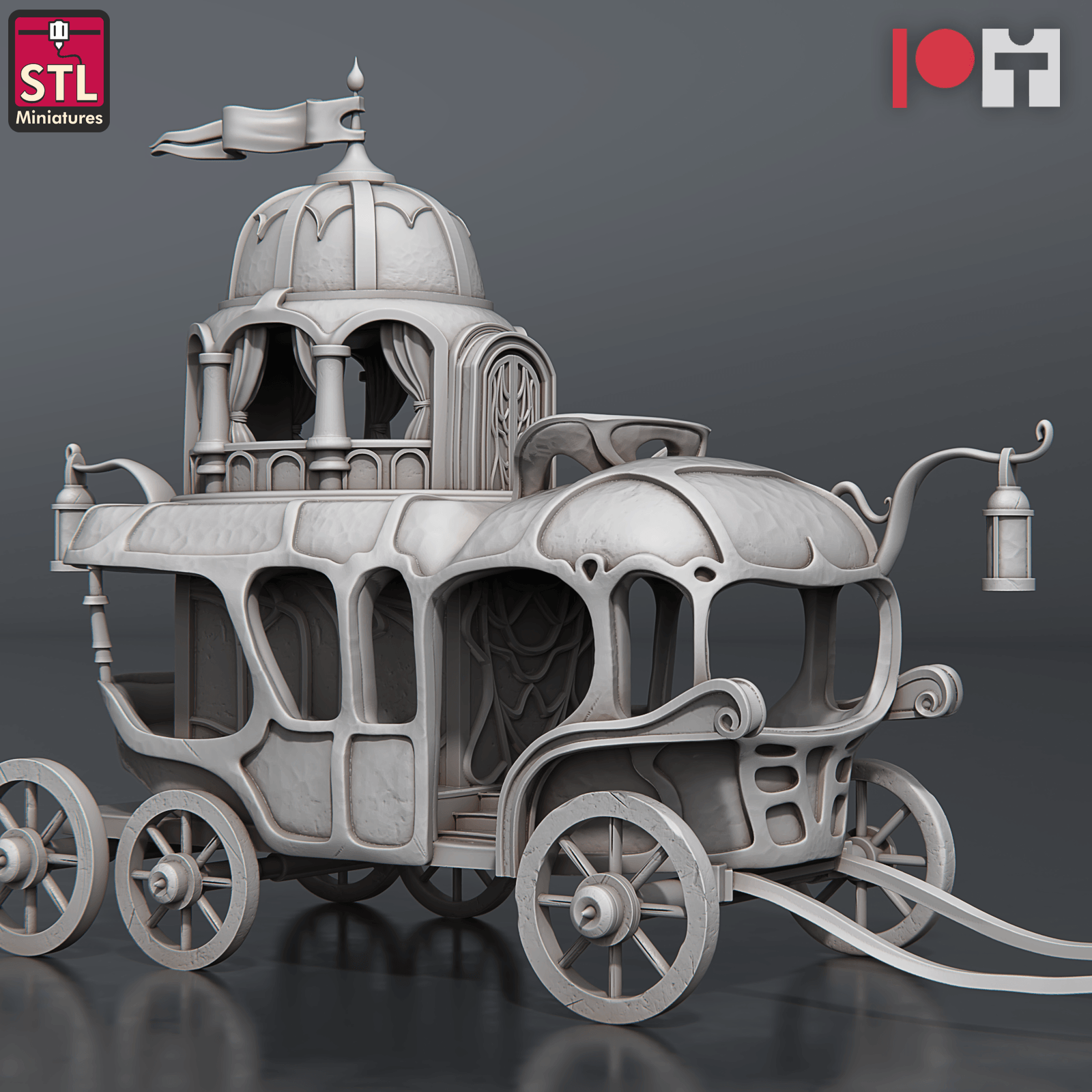 3D Printed STL Miniatures Nobles Set 28 - 32mm War Gaming D&D