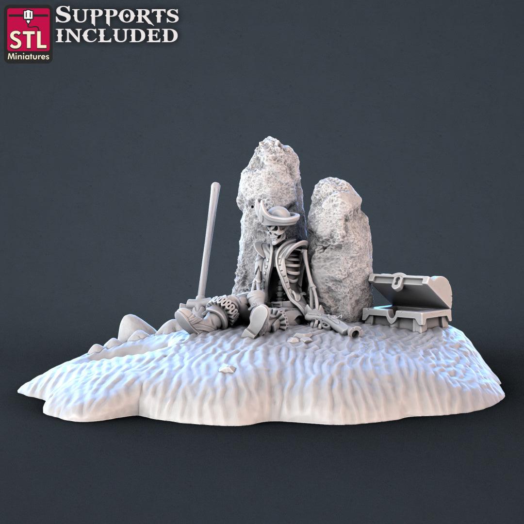 3D Printed STL Miniatures Pirate Set 28 - 32mm War Gaming D&D
