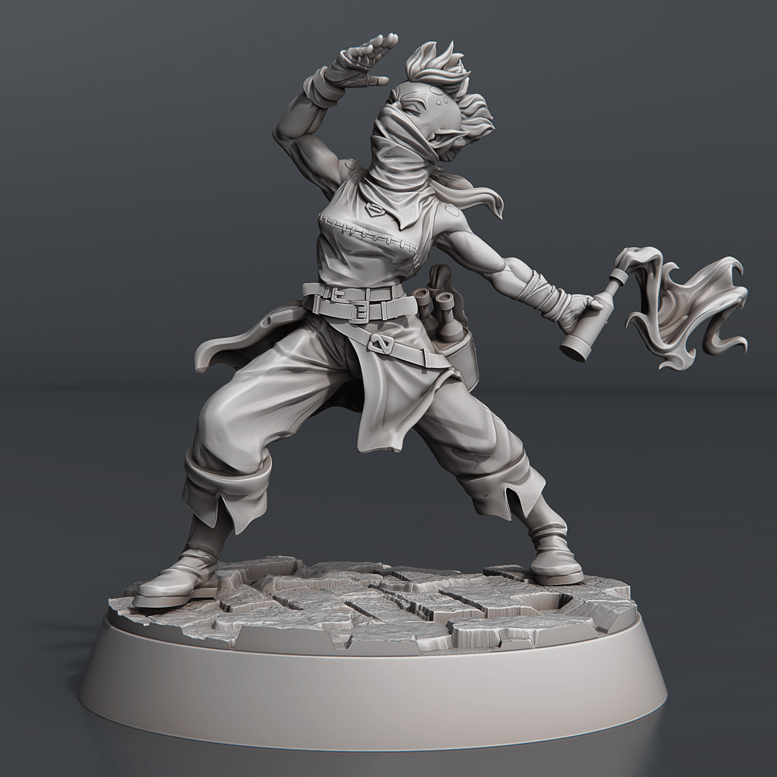 3D Printed STL Miniatures Riot Set 28 - 32mm War Gaming D&D