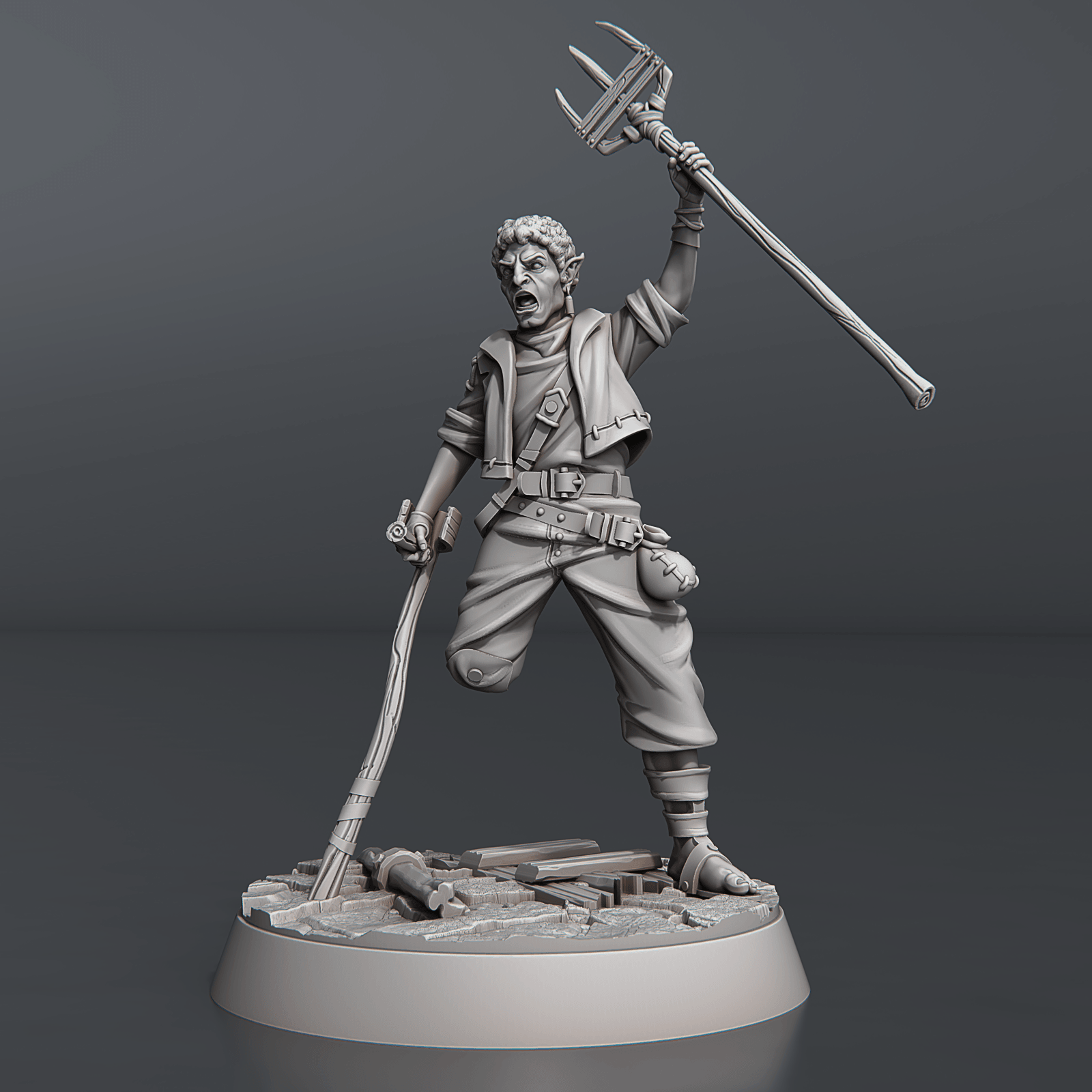 3D Printed STL Miniatures Riot Set 28 - 32mm War Gaming D&D