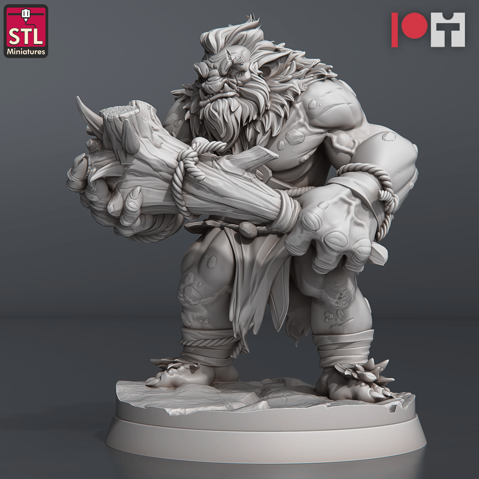 3D Printed STL Miniatures Snow Trolls Set 28 - 32mm War Gaming D&D