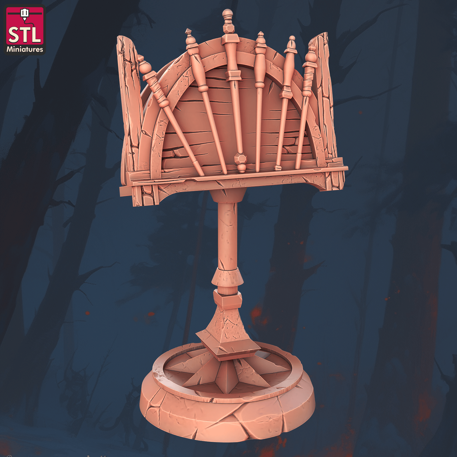 3D Printed STL Miniatures Staff Crafters Set 28 - 32mm War Gaming D&D