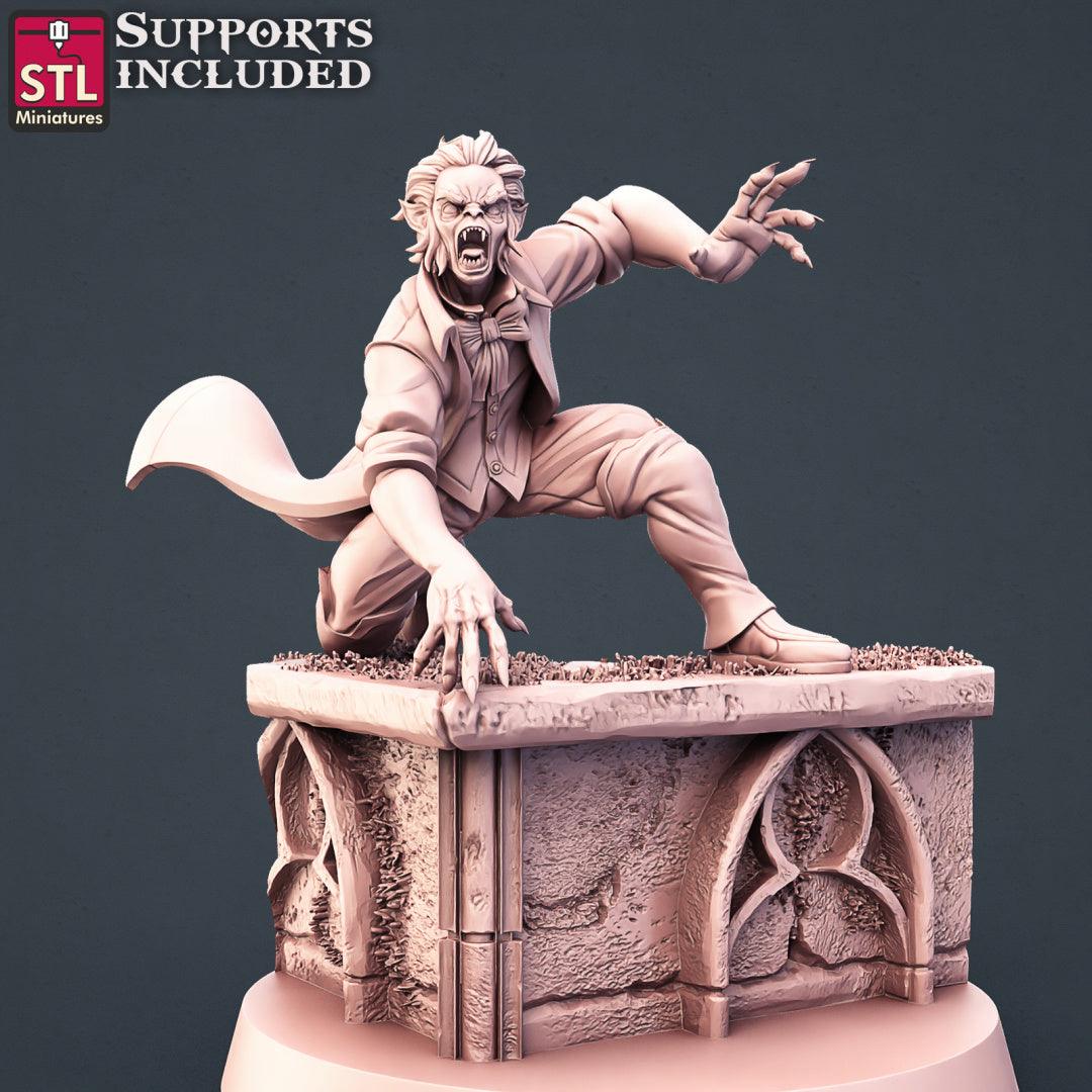 3D Printed STL Miniatures Vampire Set 28 - 32mm War Gaming D&D