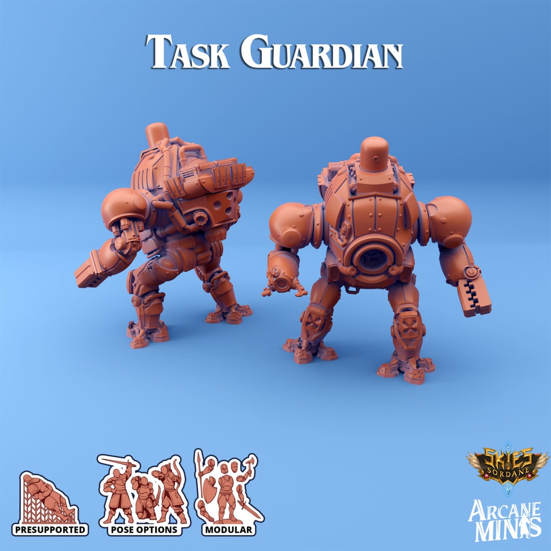 3D Printed Sordane Publishing Arcane Minis Shard Guardian Task Set Shard Guardian Set 28 32mm D&D