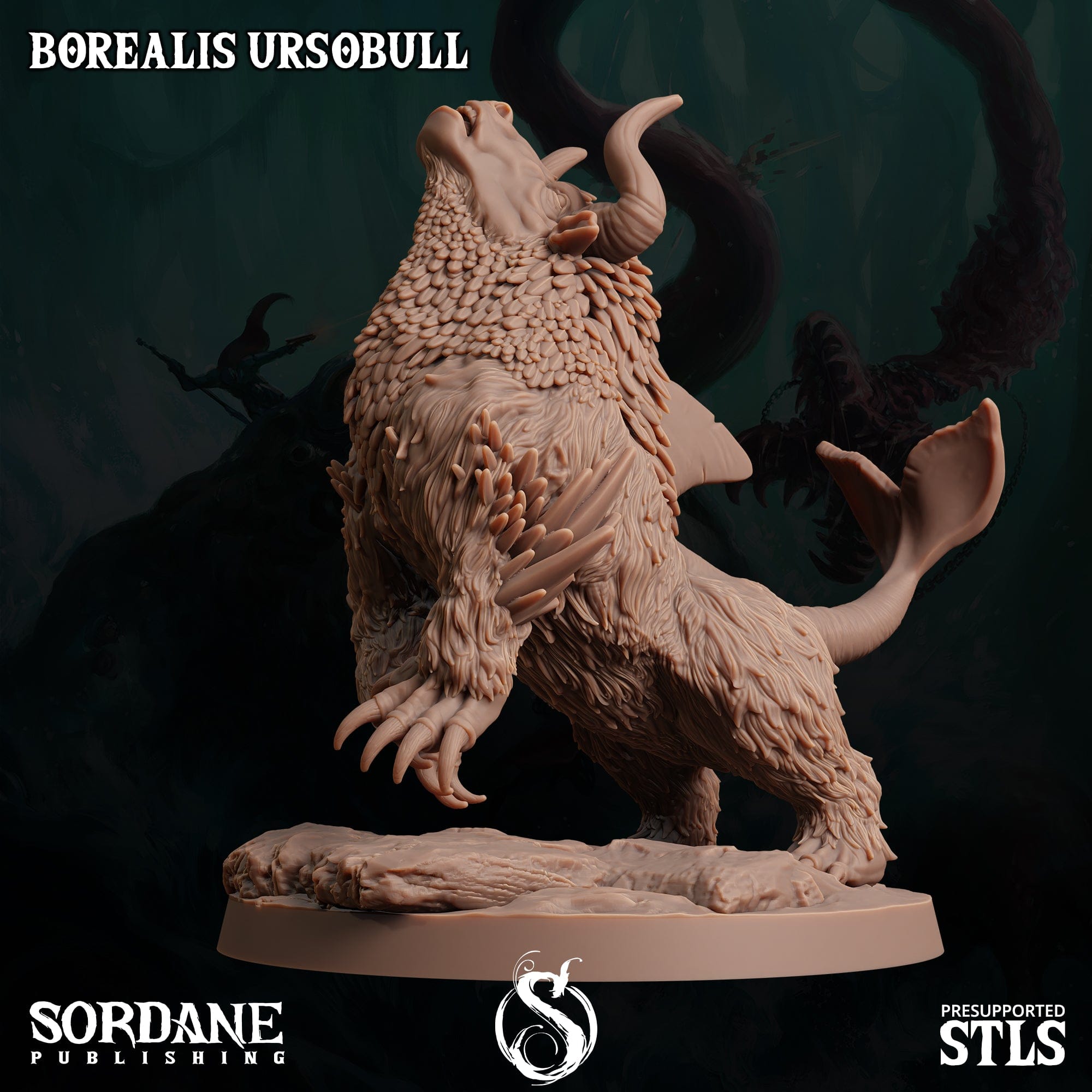 3D Printed Sordane Publishing Borealis Ursobull 28 32mm D&D