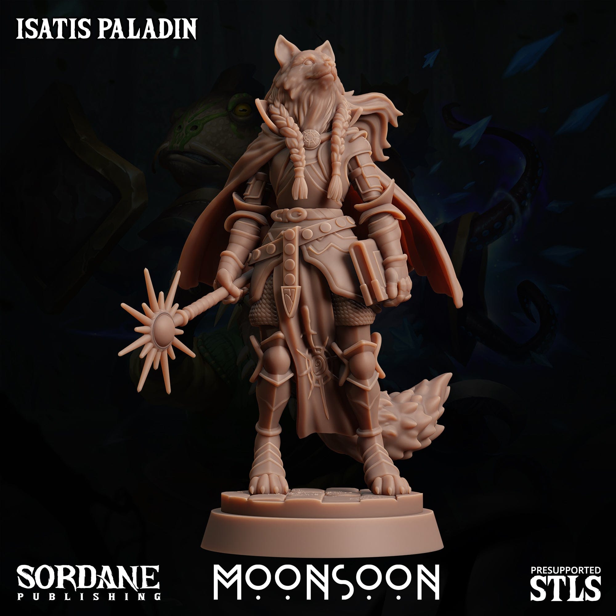 3D Printed Sordane Publishing Isatis Paladin 28 32mm D&D