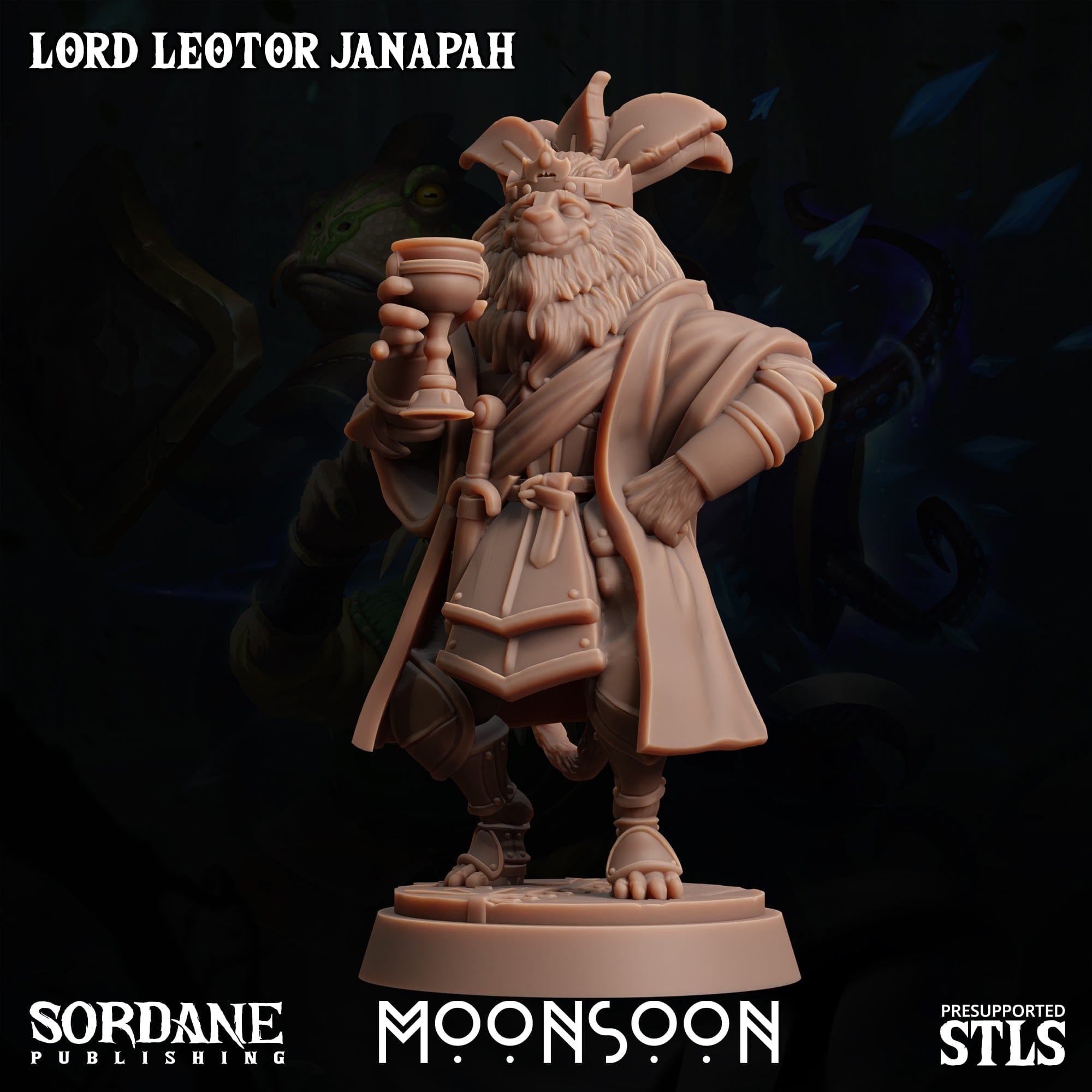3D Printed Sordane Publishing Loxo Sorcerer Moonsoon 28 32mm D&D