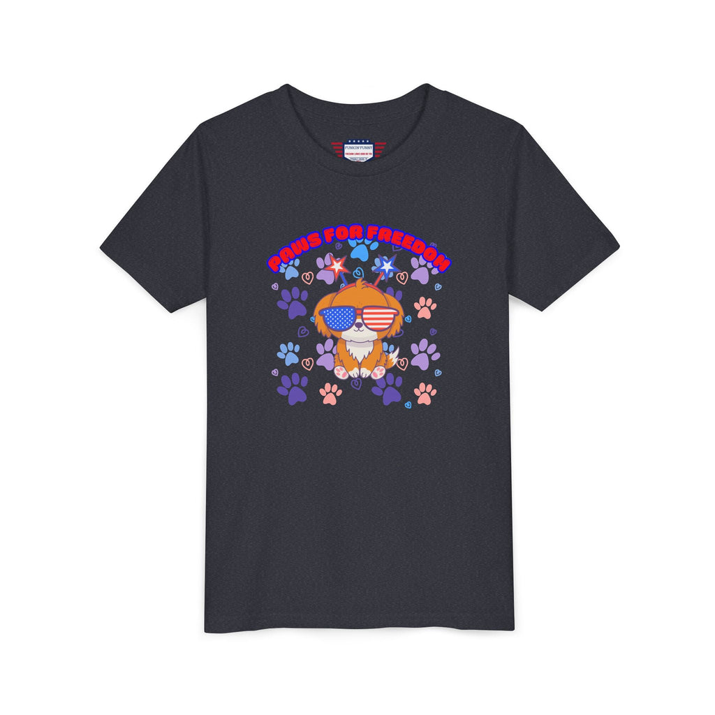 Youth - 'Paws for Freedom' Unisex Classic Tee - Celebrate Pets & Patriotism