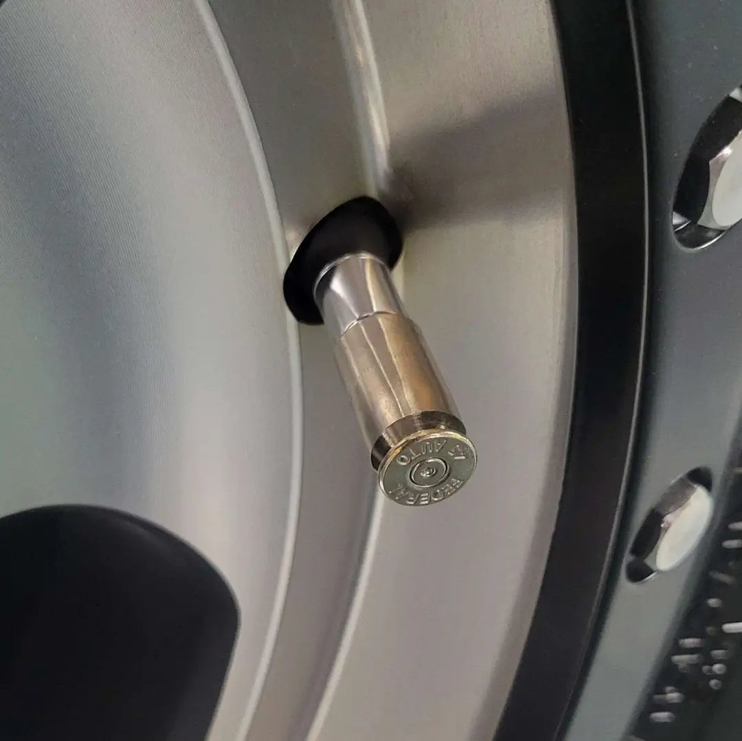 45 Caliber Nickel Bullet Casing Valve Stem Caps