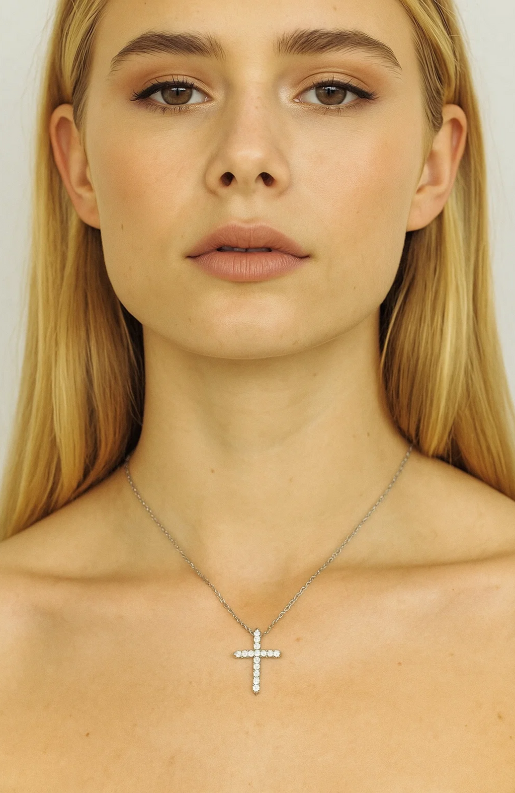 Faith Cubic Zirconia Cross Necklaces