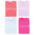 Embroidered Comfort Colors Tee - 4 Birth Flower w/ White Thread (center)