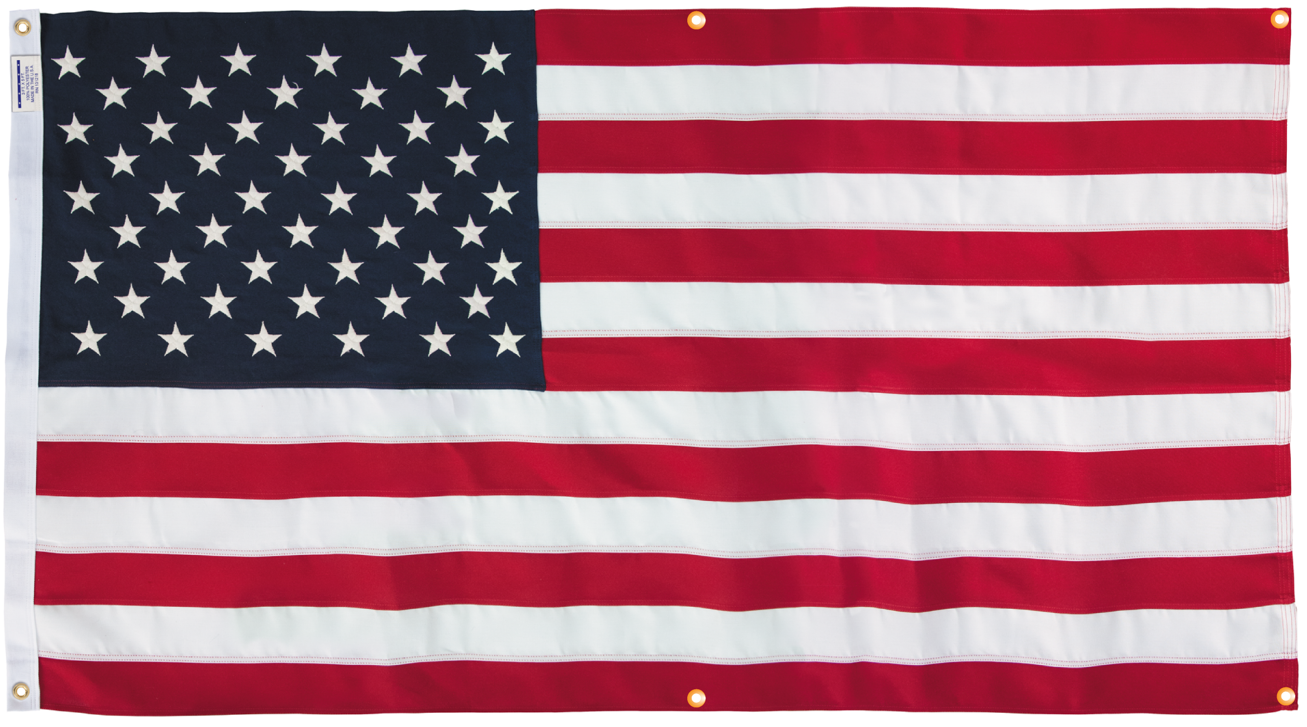 WallSafe™ Polyester Wall-Mounted American Flag | Reinforced Edge Grommets | Made in USA