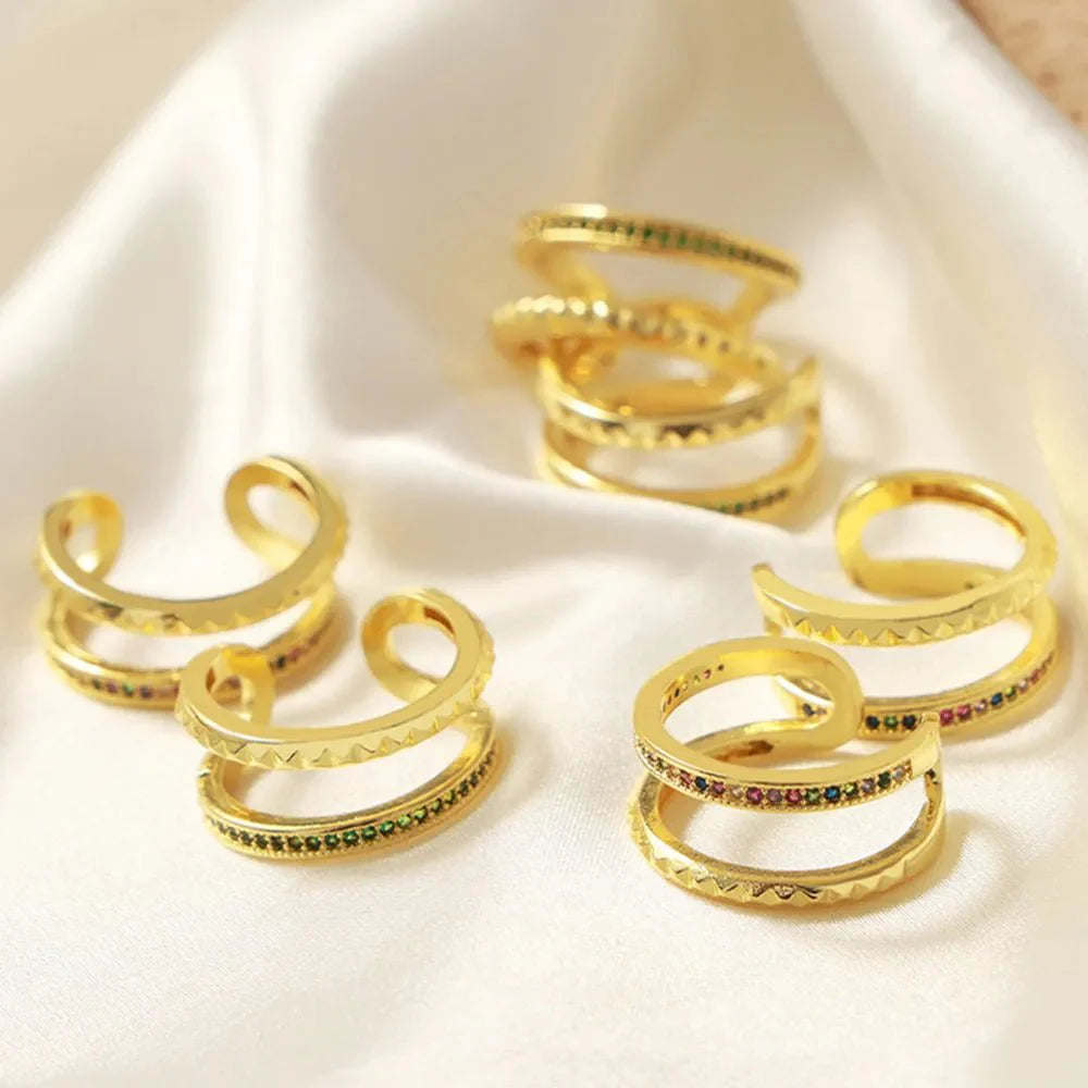 GlimmerFold Dual Band Ring