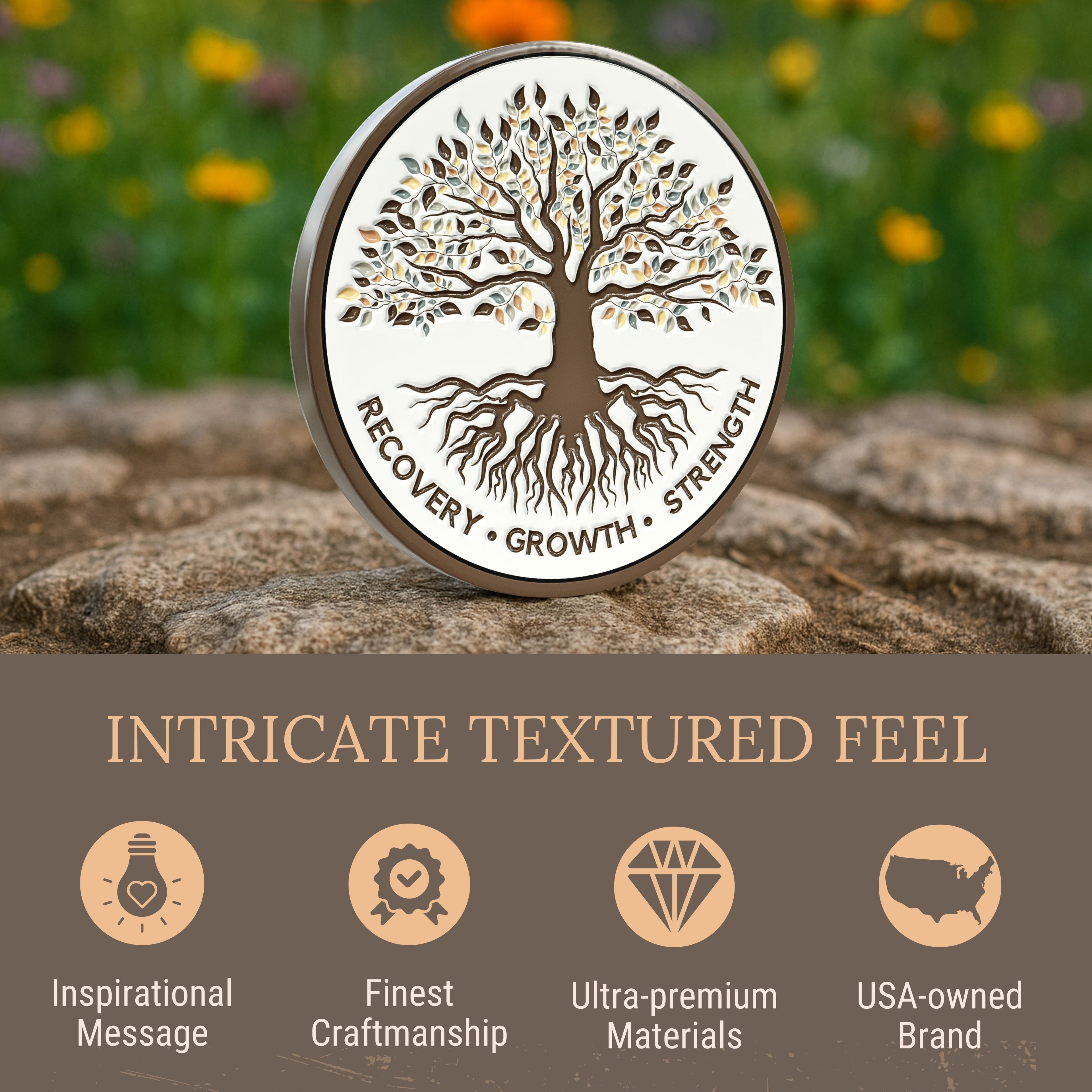 Tree of Life Affirmation Sobriety Coin Gift Set - Limited Edition