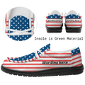 Customized Patriotic Casual Shoe, Canvas Walking Sneaker,  Oxford Lace-Ups Shoes from Men and Women,2202-C0601