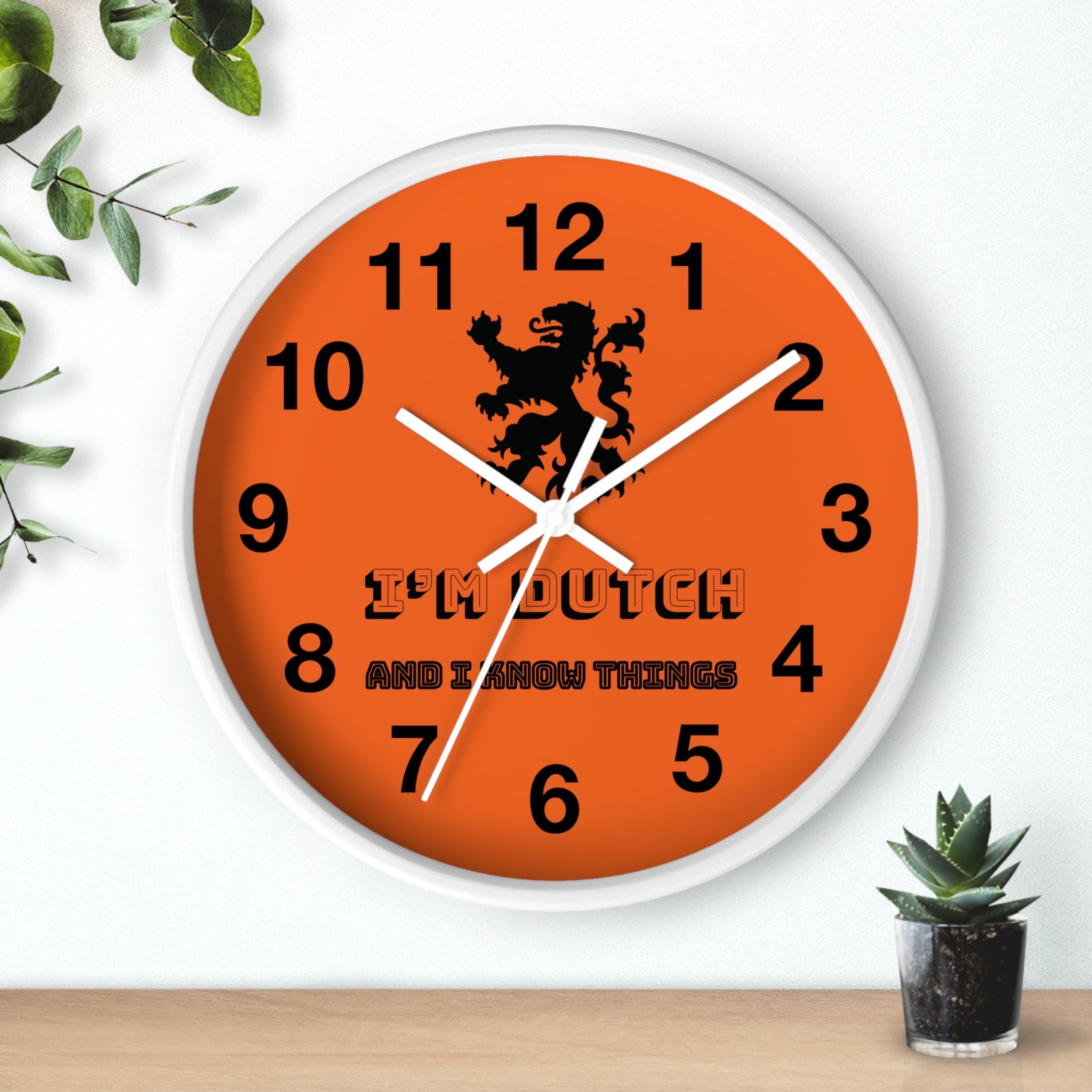 I’m Dutch and I Know Things Wall Clock, Home Decor for Dutch Culture Lovers, Unique Clock Gift for Netherlands Lovers, Modern Art Clock, Flag Inspired Design