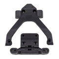 Team Associated RC10B6.4 Factory Team Front Top Plate and Ballstud Mount Angled Carbon