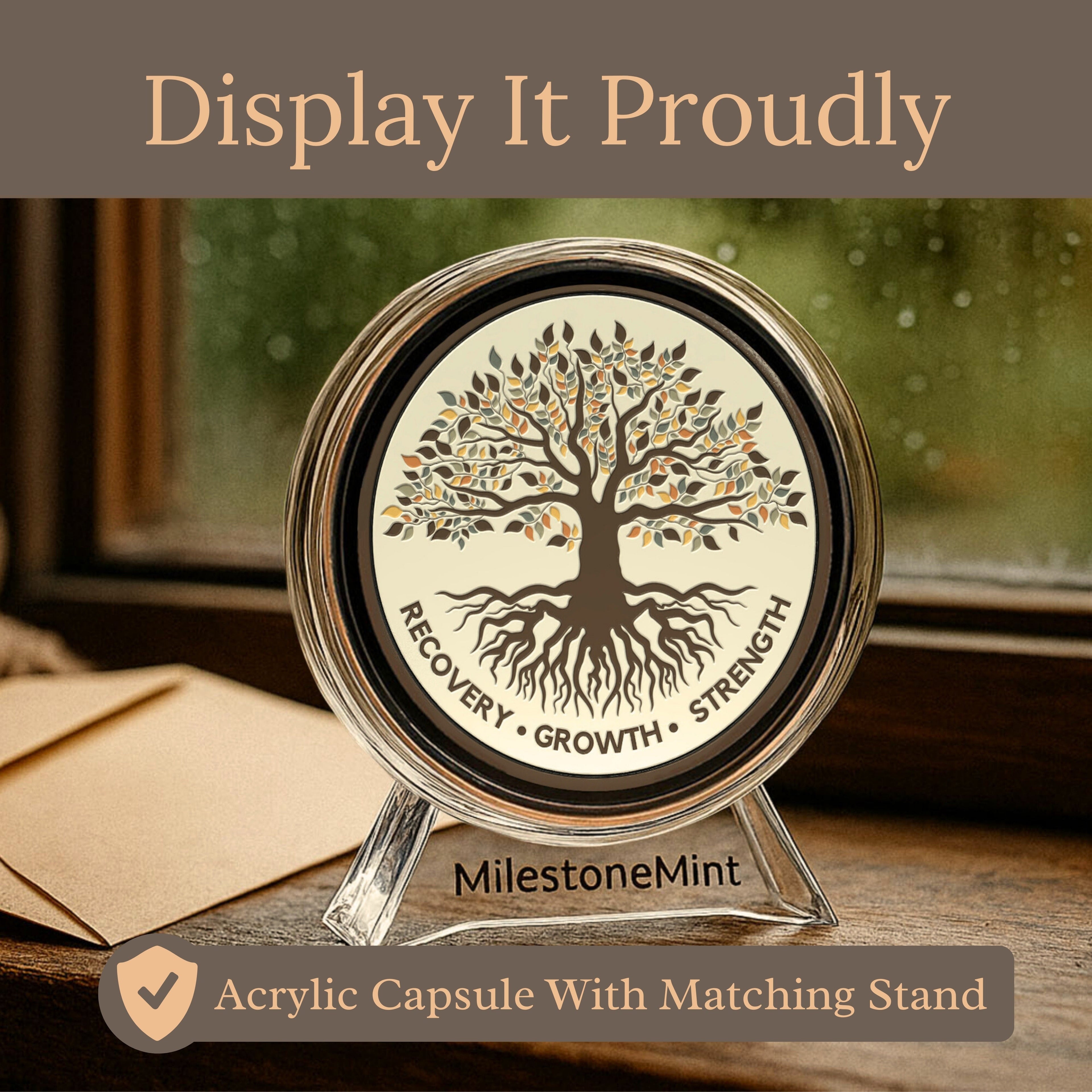 Tree of Life Affirmation Sobriety Coin Gift Set - Limited Edition