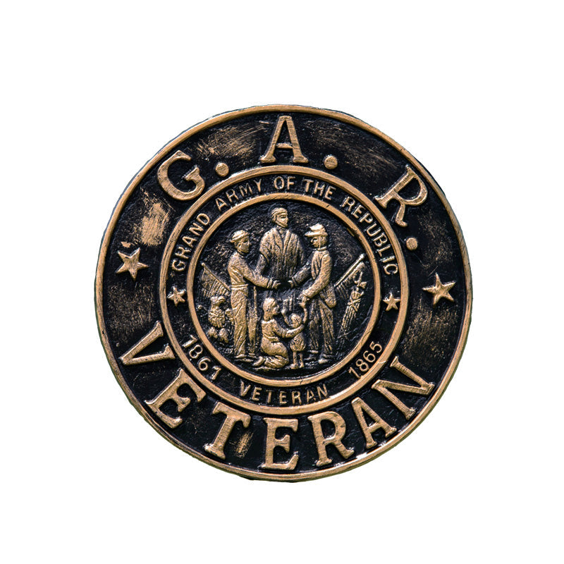 GAR Veteran Grave Marker & Flag Holder with Aluminum Ground Spike | Made in USA