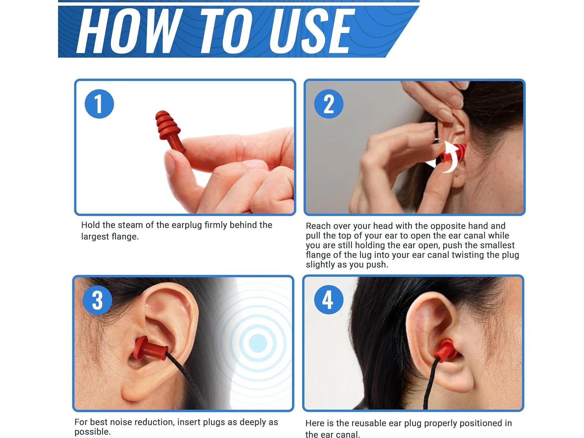 Tactical Ready Earplugs: Washable Corded (100 Pairs)