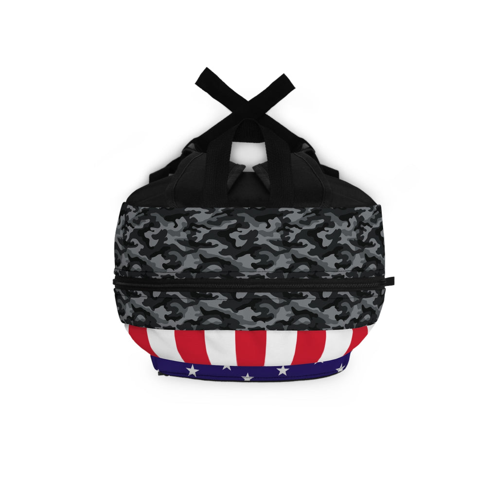 Camo USA Patriotic Back to School - Backpack for Travel, School, & Outdoor Adventures | USA Flag Design | Gifts for Veterans, Holidays, and Events