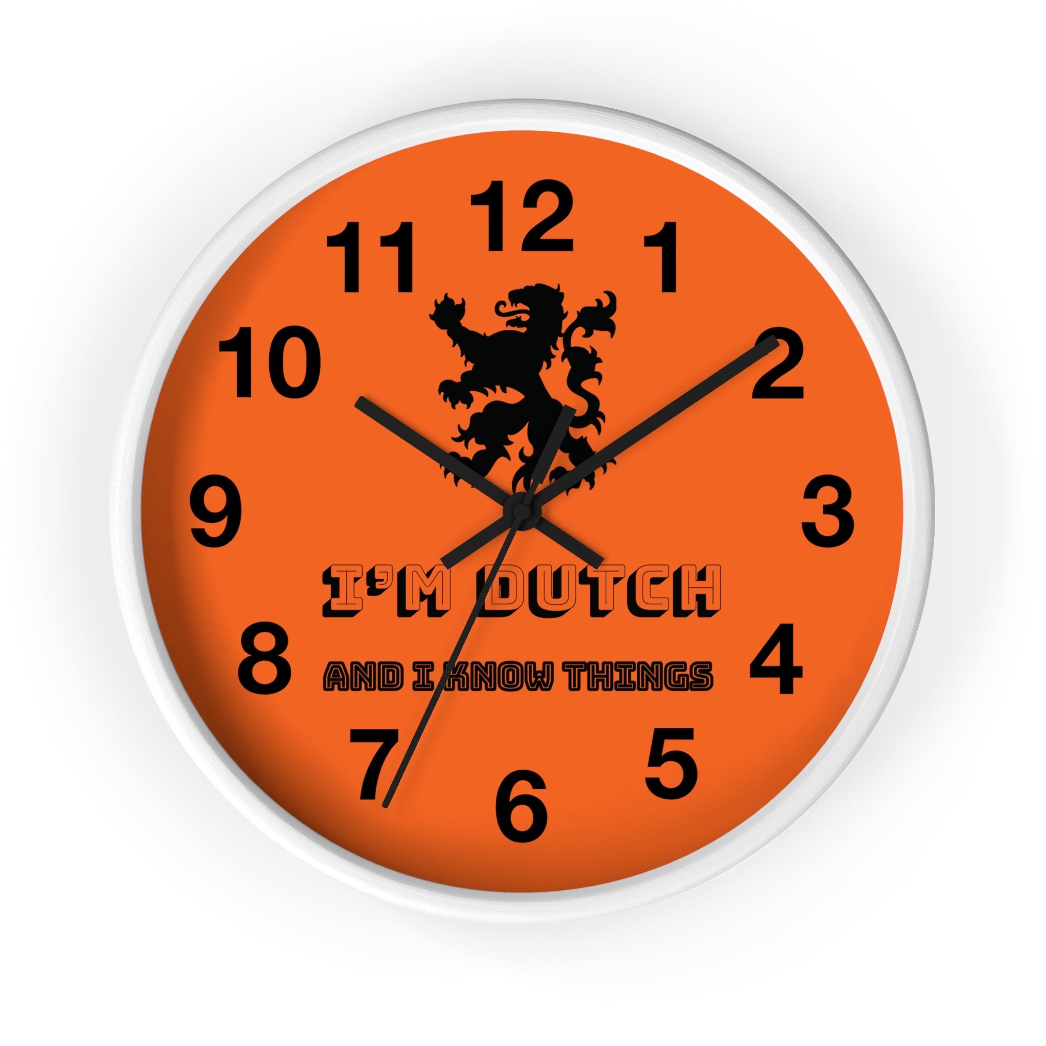 I’m Dutch and I Know Things Wall Clock, Home Decor for Dutch Culture Lovers, Unique Clock Gift for Netherlands Lovers, Modern Art Clock, Flag Inspired Design
