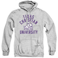 Texas Christian University Official Horned Frogs Logo Unisex Adult Pull-Over Hoodie TCU Horned Frogs Athletic Heather Small