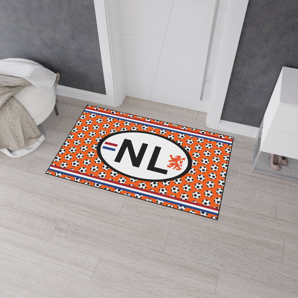 Voetbalmat - Hou je plekkie vrij in the kroeg tijdens EK/WK of versier je badkamer - Soccer-Themed Heavy Duty Floor Mat, Sports Entryway Rug, Durable Doormat, Game Room Decor, Netherlands Football Mat