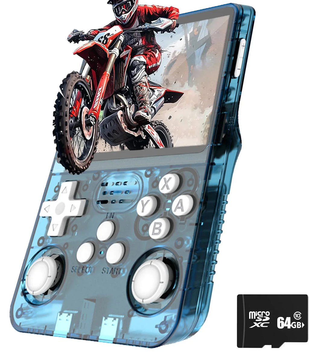 Retro Handheld Game Console 3.5-Inch (8.9 cm) IPS Screen Linux Portable Player, 15,000+ Games, Dual 3D Joysticks, USB-C